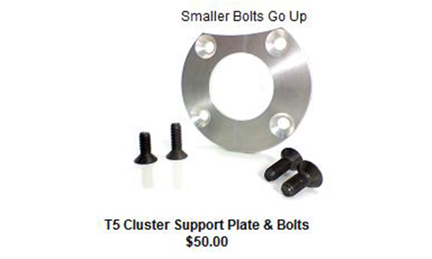 T5 Cluster Support Plate & Bolts